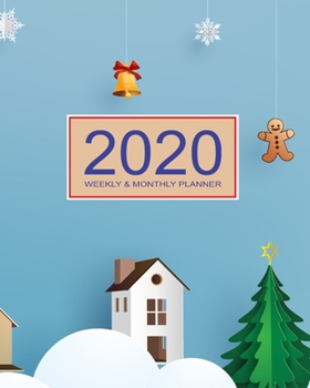 Paperback 2020 Planner Weekly & Monthly 8x10 Inch: Reindeers on Blue Sky One Year Weekly and Monthly Planner + Calendar Views, journal, for Men, Women, Boys, Gi Book