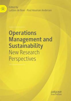 Paperback Operations Management and Sustainability: New Research Perspectives Book