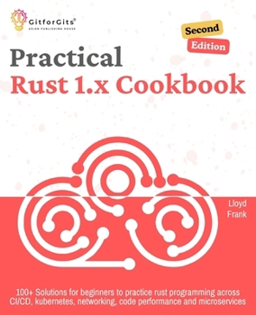 Paperback Practical Rust 1.x Cookbook, Second Edition: 100+ Solutions for beginners to practice rust programming across CI/CD, kubernetes, networking, code perf Book