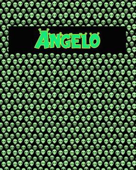 Paperback 120 Page Handwriting Practice Book with Green Alien Cover Angelo: Primary Grades Handwriting Book