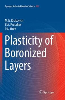 Paperback Plasticity of Boronized Layers Book