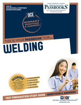 Paperback Welding (Oce-33): Passbooks Study Guide Volume 33 Book
