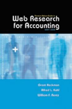 Paperback Thomson Nelson Guide To Web Research for Accounting 2007-2008 Book