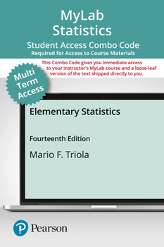 Misc. Mylab Statistics with Pearson Etext -- Combo Access Card -- For Elementary Statistics (24 Months) Book