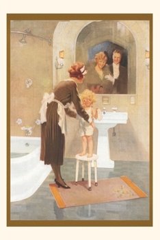 Paperback Vintage Journal Nanny Bathing Child Book