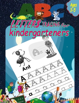 Paperback ABC letters tracing for kindergarteners ages 3-5 (White & Black): Preschool Practice Handwriting workbook Book