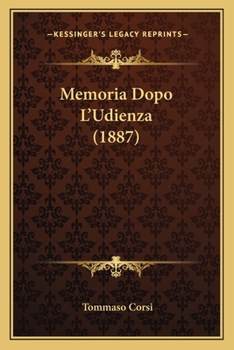 Paperback Memoria Dopo L'Udienza (1887) [Italian] Book