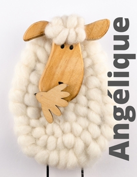 Angélique: Checkered Notebook with Name for Girls and Women, XL 8.5"x 11", 120 Pages, Paperback.