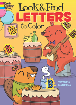 Paperback Look & Find Letters to Color Book