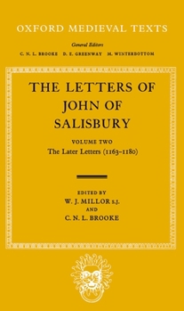 Hardcover The Letters of John of Salisbury Book
