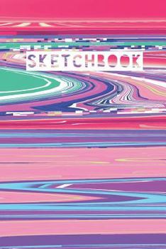 Sketchbook: Abstract Glitch Distortion Pastel Art Design