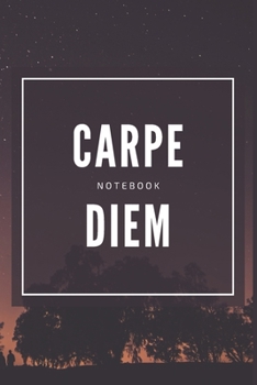 Paperback Carpe Diem: Blank Lined Notebook - Night Sky Book