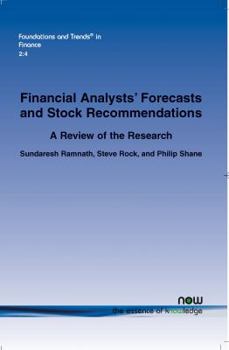Paperback A Review of Research Related to Financial Analysts' Forecasts and Stock Recommendations: A Review of the Research Book