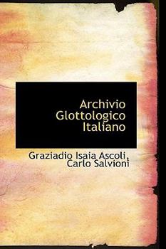 Paperback Archivio Glottologico Italiano Book