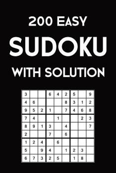 Paperback 200 easy Sudoku with solution: Puzzle Book, 9x9, 2 puzzles per page Book