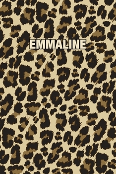 Paperback Emmaline: Personalized Notebook - Leopard Print (Animal Pattern). Blank College Ruled (Lined) Journal for Notes, Journaling, Dia Book