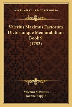 Paperback Valerius Maximus Factorum Dictorumque Memorabilium Book 9 (1782) [Latin] Book