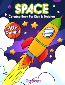 Paperback Space Coloring Book [Large Print] Book