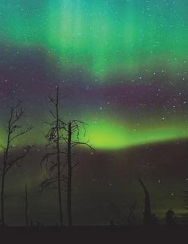 Paperback Northern Lights Notebook Large Size 8.5 x 11 Ruled 150 Pages Book