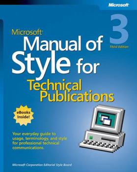 Paperback Microsofta Manual of Style for Technical Publications Book