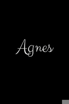 Paperback Agnes: notebook with the name on the cover, elegant, discreet, official notebook for notes Book