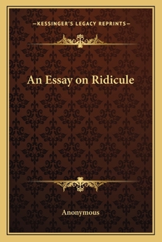 Paperback An Essay on Ridicule Book