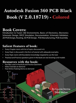 Hardcover Autodesk Fusion 360 PCB Black Book (V 2.0.18719): (Colored) Book