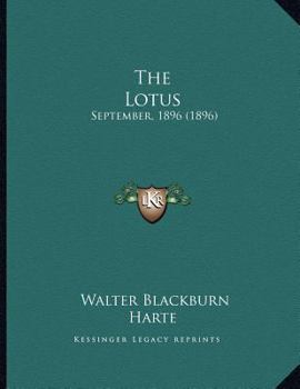 Paperback The Lotus: September, 1896 (1896) Book