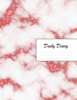 Paperback Daily Diary: Blank 2020 Journal Entry Writing Paper for Each Day of the Year - Pretty Marble Design Pattern - January 20 - December Book