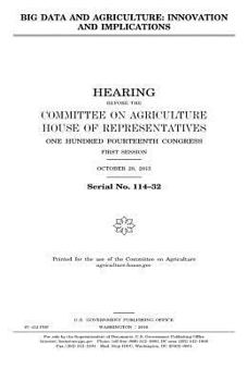 Paperback Big data and agriculture: innovation and implications Book