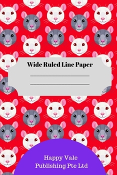 Paperback American Flag Theme Wide Ruled Line Paper Book