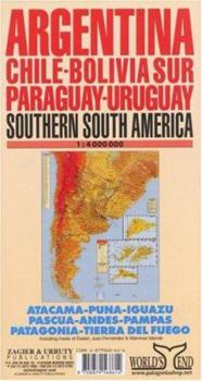 Argentina / Chile / Uruguay / Paraguay Map (English and Spanish Edition)