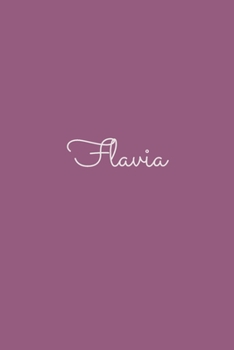 Flavia: notebook with the name on the cover, elegant, discreet, official notebook for notes, dot grid notebook,
