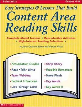 Paperback Easy Mini-Lessons That Build Content Area Reading Skills Book