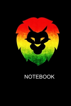 Notebook: Rasta Lion Jamaica Reggae Colors Journal/Notebook Blank Lined Ruled 6x9 120 Pages