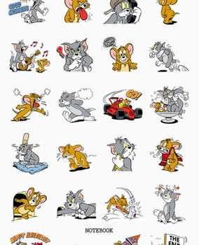 Paperback Notebook: Tom and Jerry Cartoon Soft Glossy Cover College Ruled Lined Pages Book 7.5 x 9.25 Inches 110 Pages Book