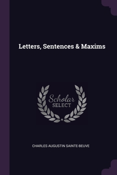 Paperback Letters, Sentences & Maxims Book