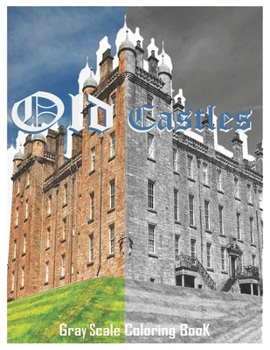 Paperback Old Castles gray scale Coloring Book: Old Castles 54 Gray scale Coloring Pages: Beautifully greyscaled images of castles and old buildings - size: 8,5 Book