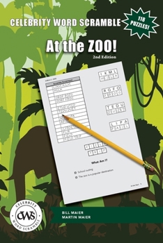 Paperback Celebrity Word Scramble At the Zoo! 2nd Edition Book