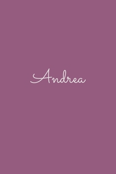 Andrea: notebook with the name on the cover, elegant, discreet, official notebook for notes, dot grid notebook,
