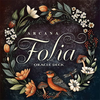 Arcana Folia Oracle Deck: 50-Card Round Deck, Nature-Inspired Artwork, Channel Plant Energy, Divination and Inspiration, Includes 77-page Illustrated Guidebook