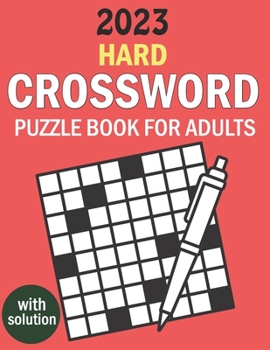 Paperback 2023 Hard Crossword Puzzle Book For Adults With Solution Book