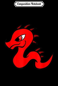 Composition Notebook: Cute Magical Red Dragon  Journal/Notebook Blank Lined Ruled 6x9 100 Pages