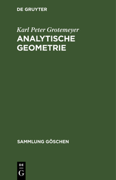 Hardcover Analytische Geometrie [German] Book