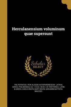 Paperback Herculanensium voluminum quae supersunt [Latin] Book