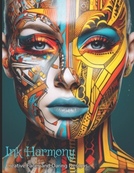 Paperback Coloring Book: Ink Harmony - Creative Faces and Daring Designs Book