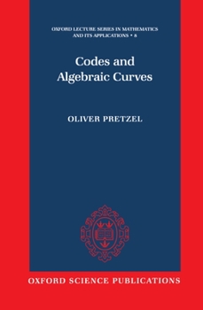 Hardcover Codes and Algebraic Curves Book