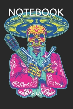 NOTEBOOK: Dia De Los Muertos Sugar Skull Day of the dead - Large 6 x 9 - Blush Notes 120 Pages