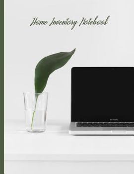 Paperback Laptop Computer and Glass with Leaf: Home Inventory Notebook Book