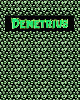 Paperback 120 Page Handwriting Practice Book with Green Alien Cover Demetrius: Primary Grades Handwriting Book